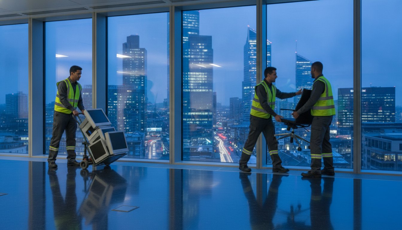 Out of Hours Office Clearance Canary Wharf: Zero-Disruption E14 Waste Management